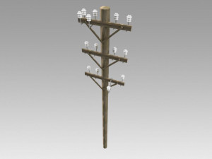 electric pole 3D Модель