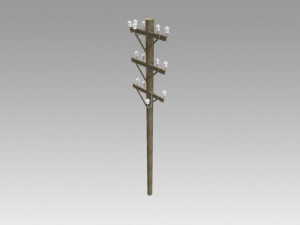 electric pole Modelo 3D