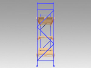 shelves with euro pallet 3D Modell