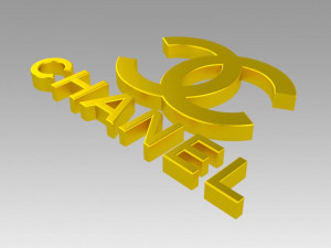 chanel logo Model 3D