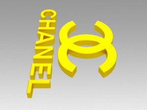 chanel logo Model 3D