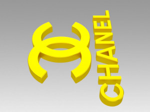 chanel logo Model 3D