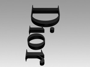 dior old logo 3D 모델