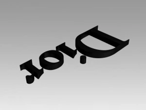 디올의 옛 로고 3D 모델