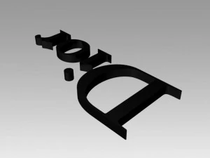 디올의 옛 로고 3D 모델