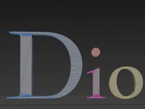 디올의 옛 로고 3D 모델
