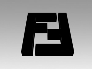 fendi logo Model 3D