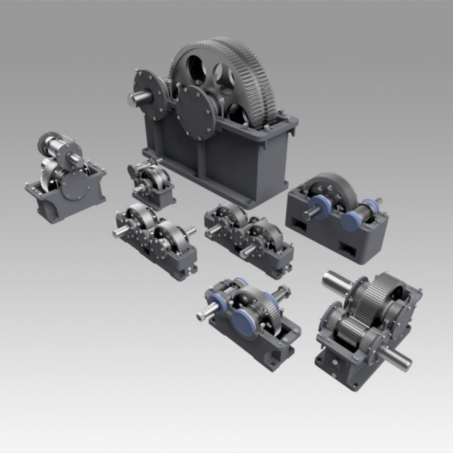 gearbox set Modello 3D .c4d .max .obj .3ds .fbx .stl .blend 
