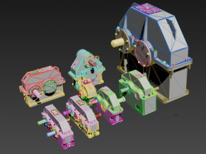 gearbox set Modello 3D