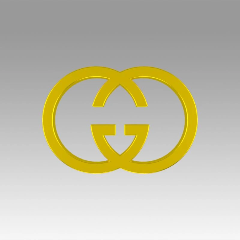 gucci logo 3D Model .c4d .max .obj .3ds .fbx .stl .blend