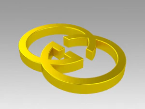 gucci logo 3D Model
