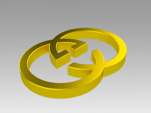 gucci logo 3D Model