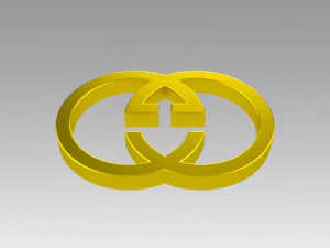 gucci logo 3D Model