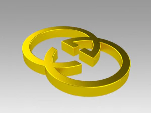 gucci logo 3D Model