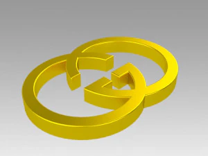 gucci logo 3D Model