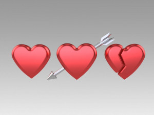 heart love set 3D Модель