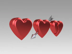 heart love set 3D Model