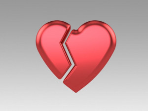heart love broken Modello 3D