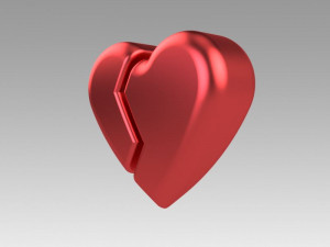 heart love broken Model 3D