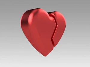 heart love broken 3D Model