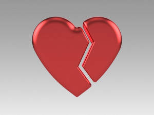 heart love broken Model 3D