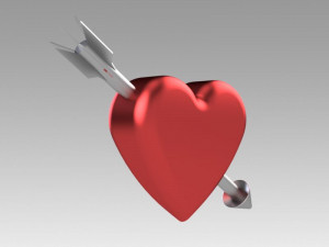 heart with arrow 3D मॉडल