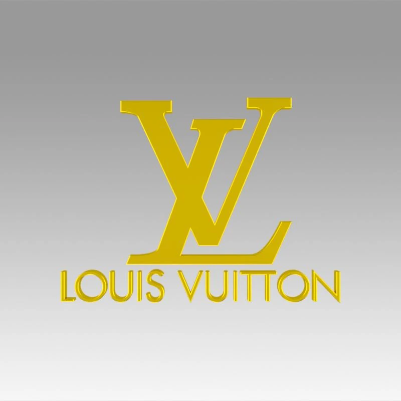 louis viutton logo 3D Model .c4d .max .obj .3ds .fbx .stl .blend 