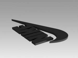nike logo 3D-Modell