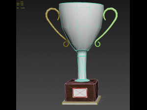 silver trophy 3Dモデル