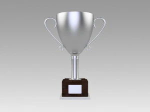 trophy set gold and silver 3D Model