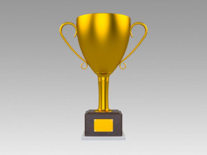 trophy set gold and silver Modelo 3D