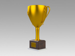trophy set gold and silver Modelo 3D