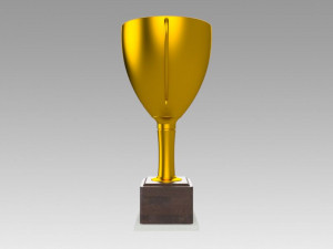 trophy set gold and silver Modelo 3D