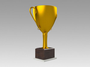 trophy set gold and silver Modelo 3D