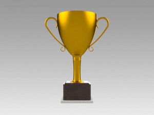 trophy set gold and silver Modelo 3D