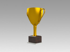 trophy set gold and silver Modelo 3D