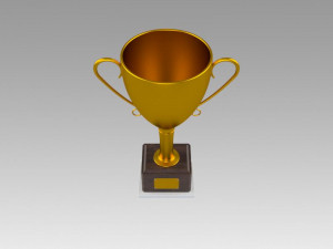 trophy set gold and silver Modelo 3D