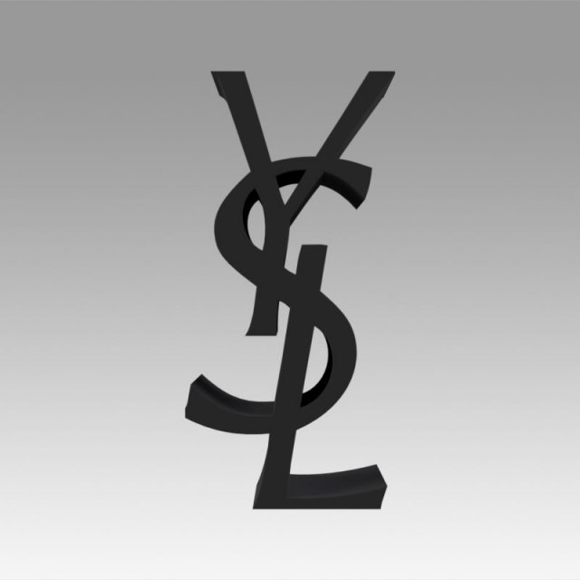 yves saint laurent logo Model 3D .c4d .max .obj .3ds .fbx .stl .blend 