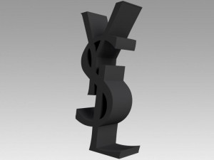 yves saint laurent logo Model 3D