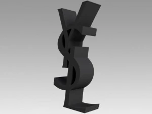 yves saint laurent logo 3D Model