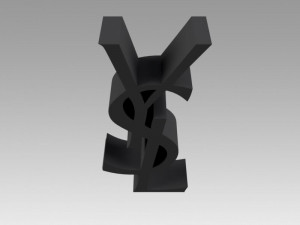 yves saint laurent logo Model 3D