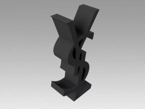 yves saint laurent logo Model 3D