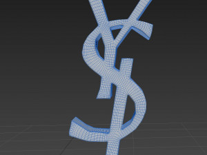 yves saint laurent logo Model 3D
