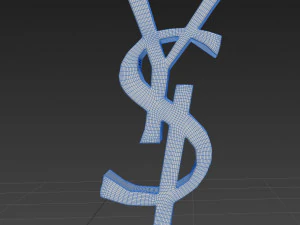 yves saint laurent logo 3D Model