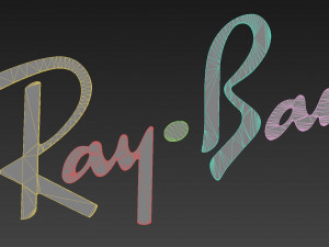 ray ban logo 3D Модель