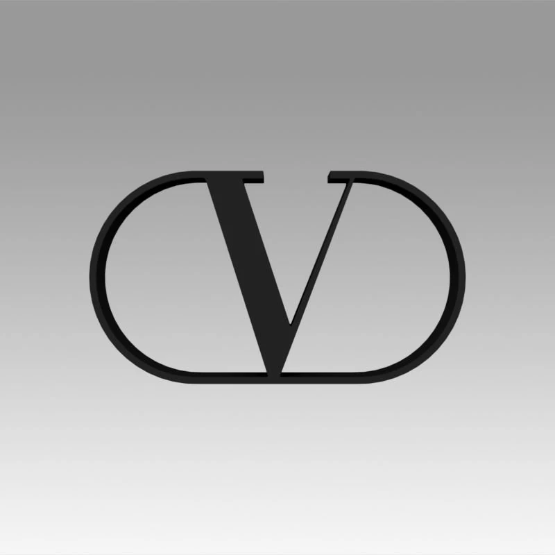 valentino logo 3D Model .c4d .max .obj .3ds .fbx .stl .blend