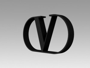 valentino logo Modelo 3D