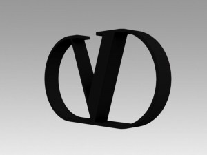 valentino logo Modelo 3D
