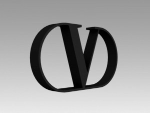 valentino logo Modelo 3D