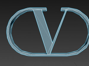 valentino logo Modelo 3D